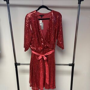 Lane Bryant Pink Sequin Dress
